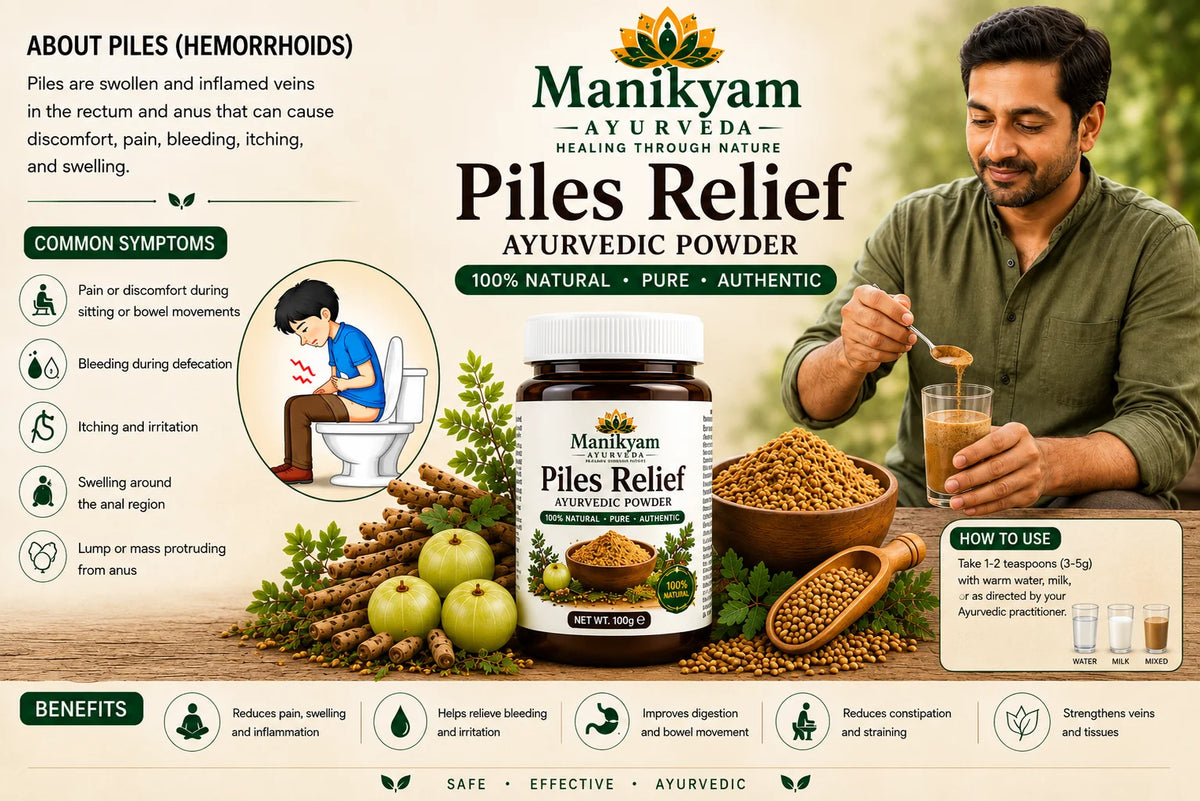 HERBAL Piles Relief Ayurvedic Powder – Natural Herbal Support for Piles & Digestive Health