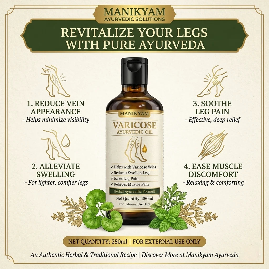 VARICOSE VEINS PAIN RELIEF OIL - Ayurveda Oil Relief 60 Days Challenge